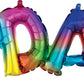 Rainbow Phrase B-DAY Foil Balloon