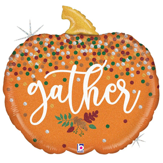 28" Gather Pumpkin Foil Balloon