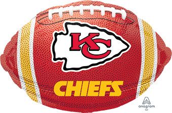 17" Kansas City Chiefs Football Foil Balloon