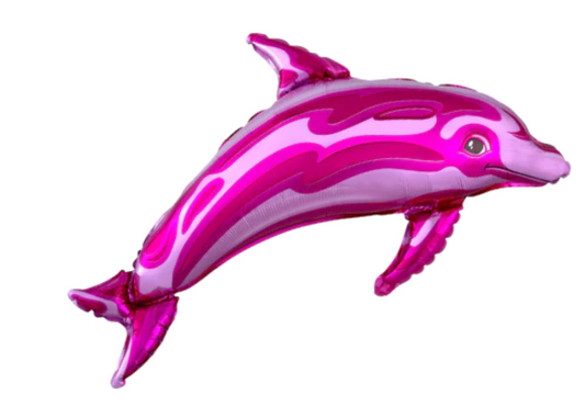 37" Pink Dolphin Foil Balloon