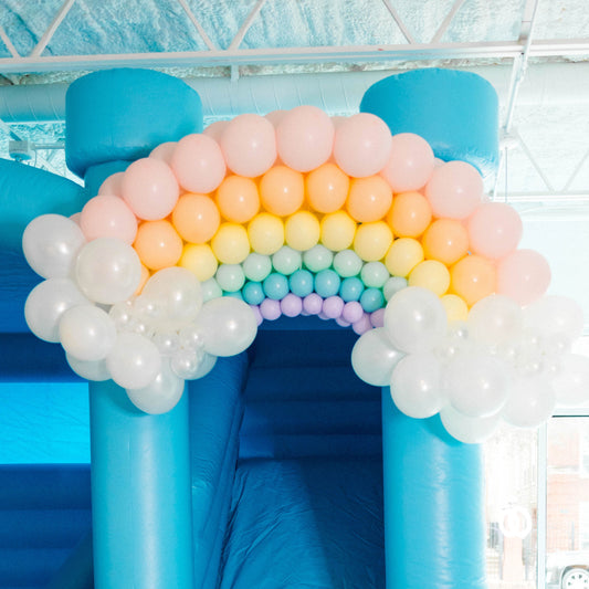 rainbow balloons pastel 3d rainbow sculpture 