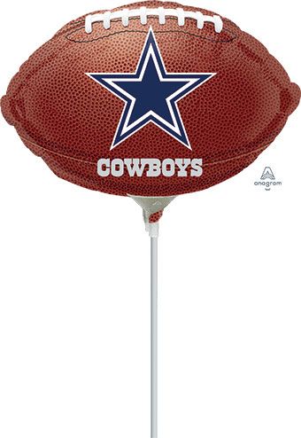9" Dallas Cowboys Football Foil Balloon