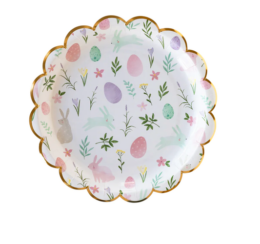 Watercolor Easter Round Plates