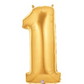Number 1 40" Gold Foil Number Balloons