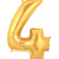 Number 4 40" Gold Foil Number Balloons