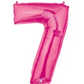 Number 7 40" Pink Foil Number Balloons