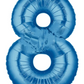 Number 8 40" Blue Foil Number Balloons