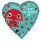17" Happy Valentine's Day Robot Heart Foil Balloon