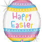 18" Happy Easter Pastel Egg Foil Balloon