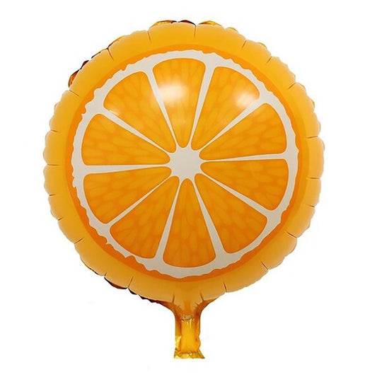 18" Orange Slice Round Foil Balloon