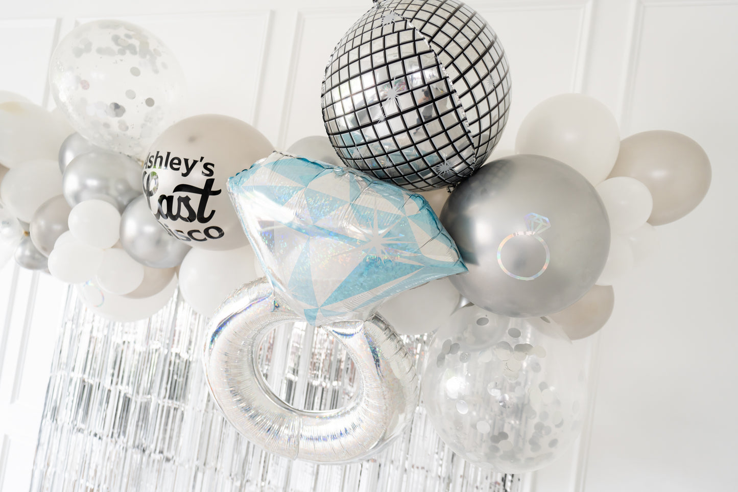 Last Disco Bachelorette Party Balloon Garland