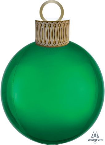 20" Green Ornament Orb Balloon