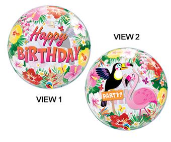 22" Happy Birthday Orbz Tropical Balloon