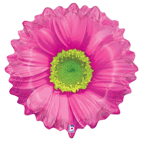 24" Bright Blooms Pink Flower Foil Balloon