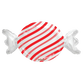 28" Red/White/Clear Candy Balloon