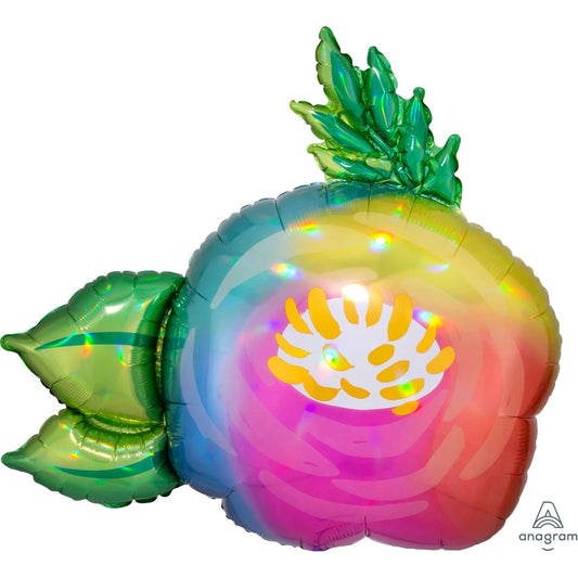 30" Rainbow Iridescent Flower Foil Balloon