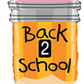 32" Back to School Pencil Foil Balloon