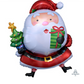 36" Santa Holding Tree/Gift Foil Balloon