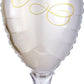 38" Silver Champagne Cheers Wine Glass Foil Balloon