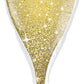 39" Golden Champagne Glitter Wine Glass Foil Balloon