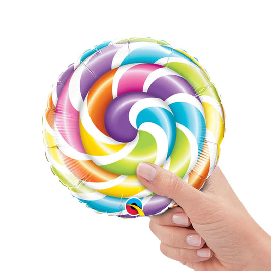 9" Rainbow Lollipop Foil Balloon