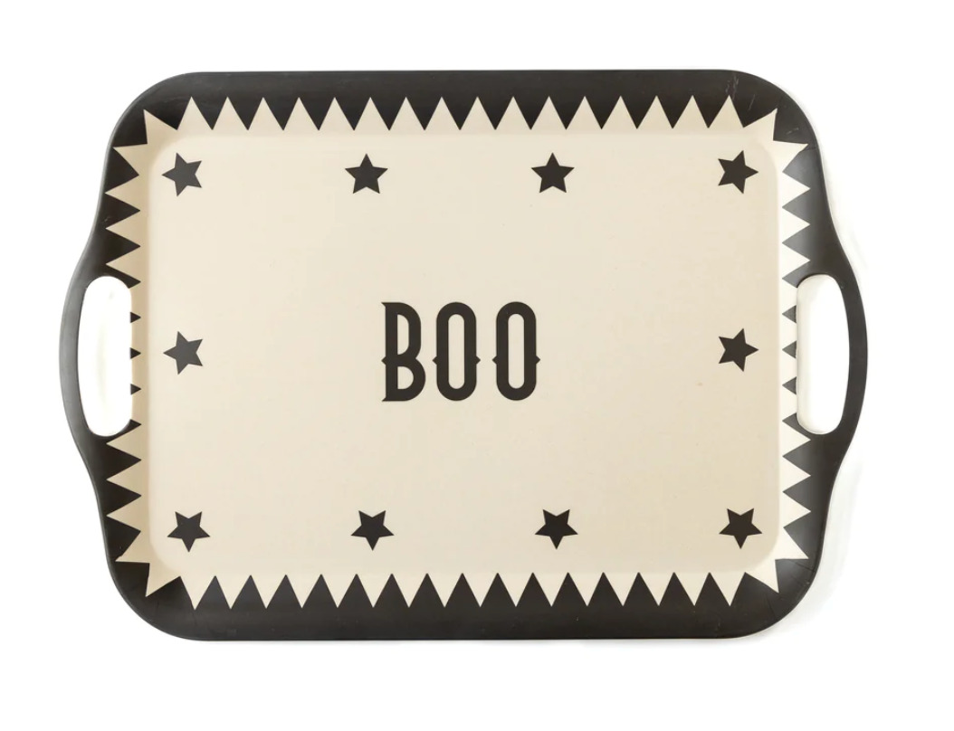 Boo Halloween Bamboo Platter