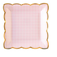 Pink Gingham Plates