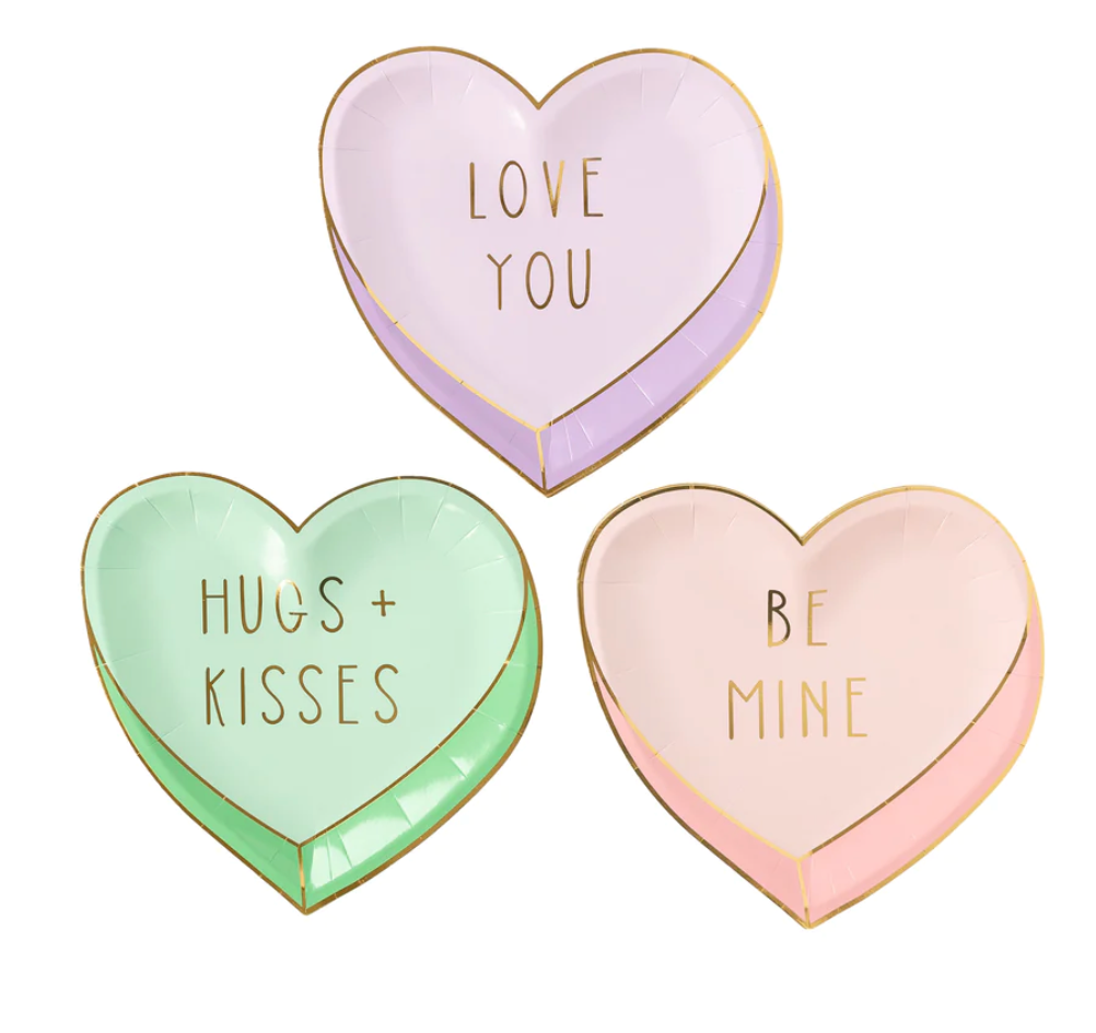 Candy Hearts Plates