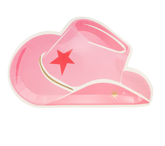 Cowgirl Hat Shaped Paper Plate