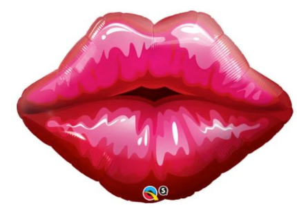 30" Kissy Lips Foil Balloon