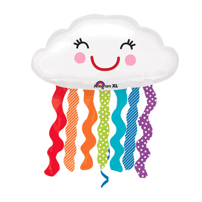 30" Rainbow Cloud Foil Balloon