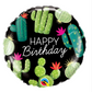 18" Happy Birthday Cactus Foil Balloon