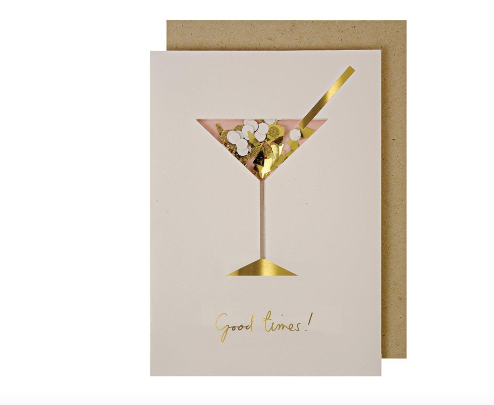 Cocktail Confetti Shaker Greeting Card