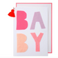 Pink Felt Baby Card