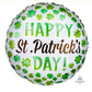 18" Happy St. Patrick's Day Shamrock Foil Balloon