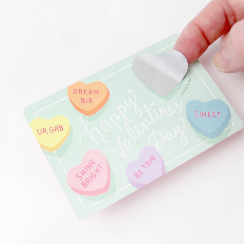 Scratch Off Sweetheart Valentines